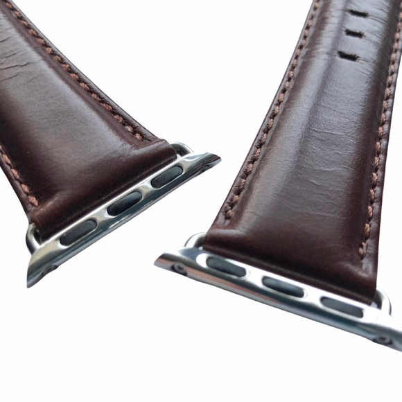 Brown Leather Band Apple Watch 38/40/41mm M Metal Buckle NEW - Picture 6 of 8